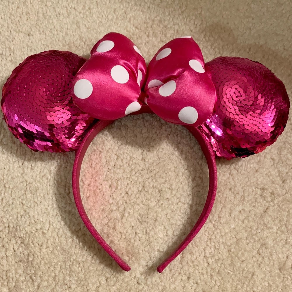 Disney Parks Pink Sequined Mouse Ears